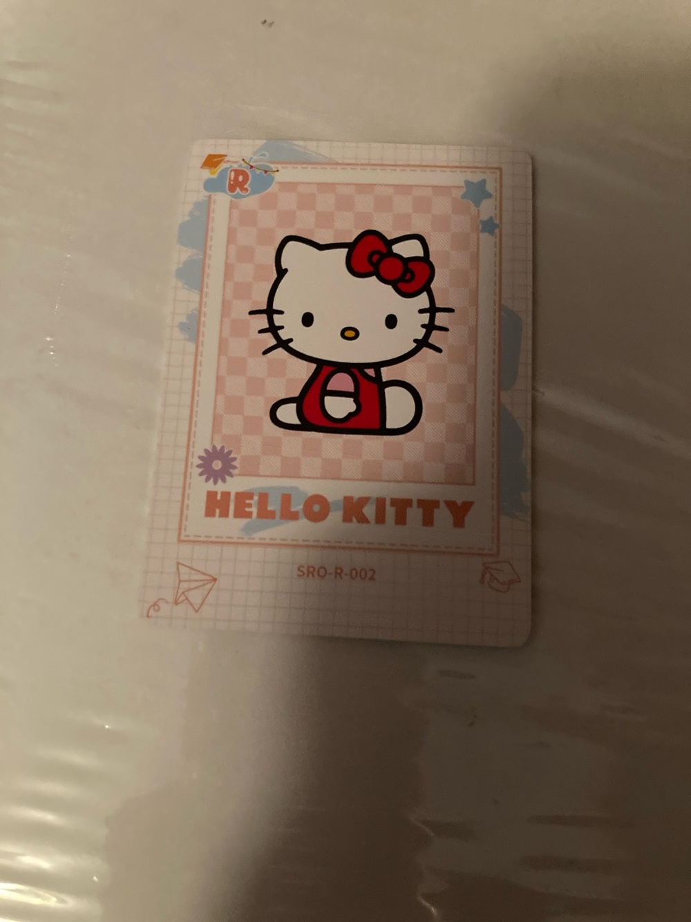 Hello Kitty Pink Card with Red Bow and Outfit